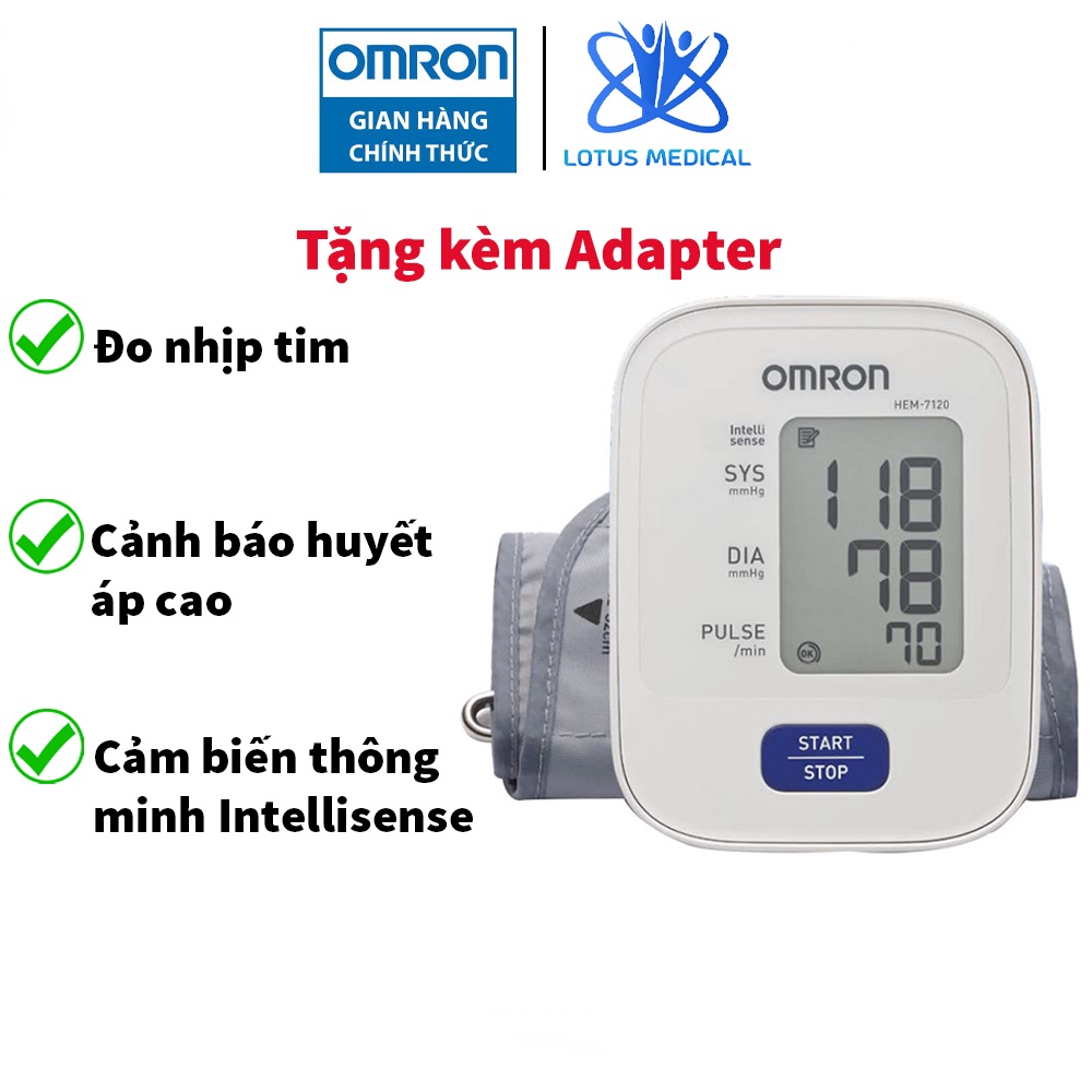 Máy đo huyết áp cổ tay OMRON HEM 7120 – Dụng cụ đo huyết áp cổ tay tự động