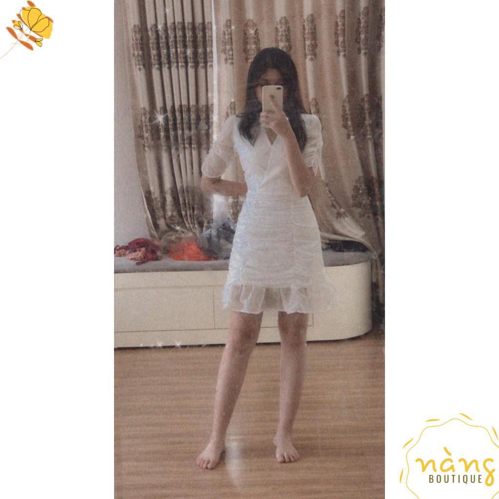 [Giao hàng nhanh]Váy Nữ Đẹp 💖FREESHIP💖 Đầm Cổ Tim Đắp Chéo Chíp [Mẫu Mới 2021]