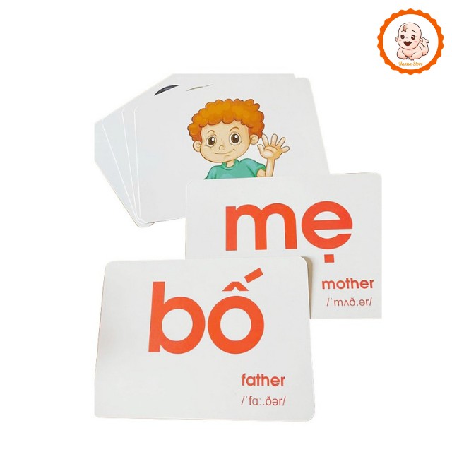 [Hàng Loại 1] Flash Card Cho Bé từ 0,1,2,3,4,5,6 Tuổi-Thẻ Học Thông Minh Thế Giới Xung Quanh Song Ngữ Anh -Việt.