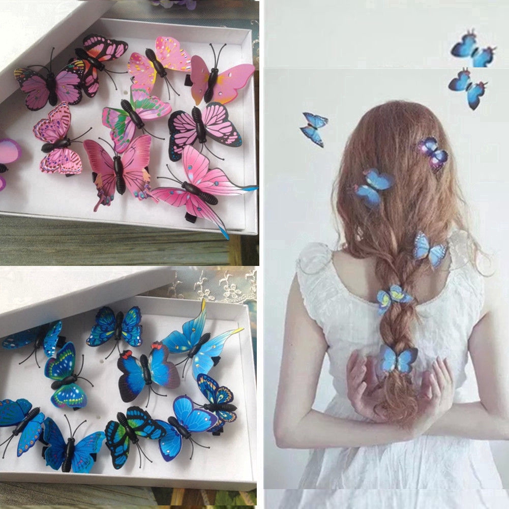 5 kẹp tóc hình bướm cho cô dâu