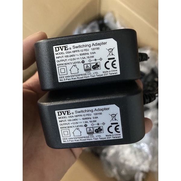 Nguồn DVE 12V-1.5A xịn chính hãng