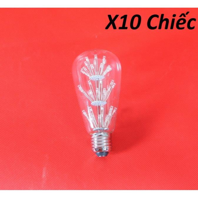 Bộ 10 bóng đèn led trang trí pháo hoa hình ST64, đèn trang trí độc đáo