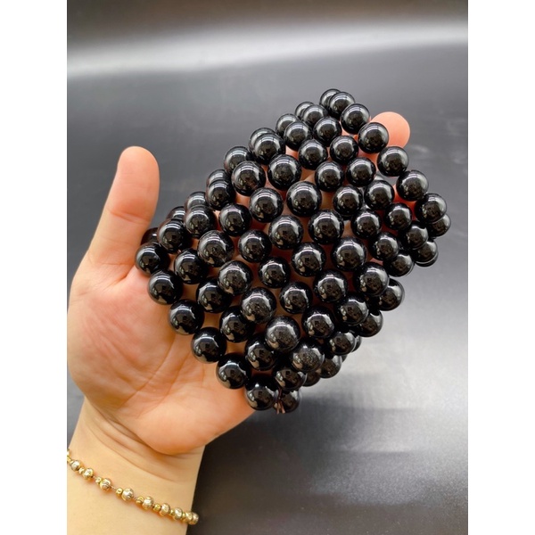 Vòng Tay Đá Ngọc Onyx Đen Phong Thuỷ