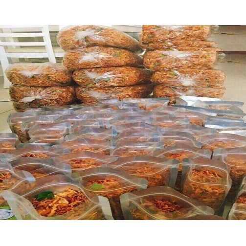 1KG KHÔ GÀ LÁ CHANH ĐÓNG GÓI TÚI ZIP BẠC
