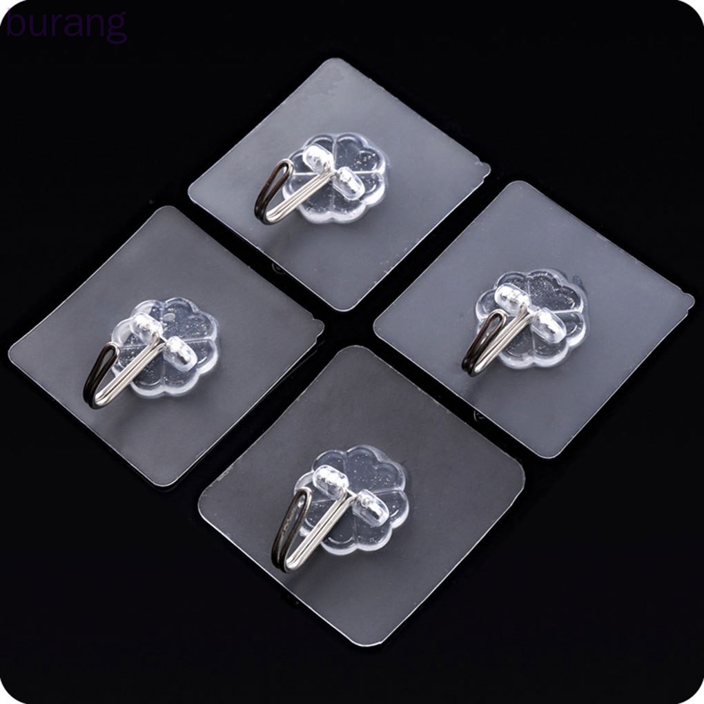 Set 6 móc treo đồ dán tường trong suốt tiện dụng