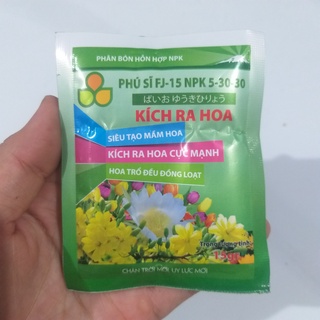 Kích ra hoa cực mạnh, siêu tạo mầm hoa, hoa trổ đều đồng loạt FJ-15 NPK 5-30-30 Phú Sĩ (gói 15g) | VTNN Cần Thơ