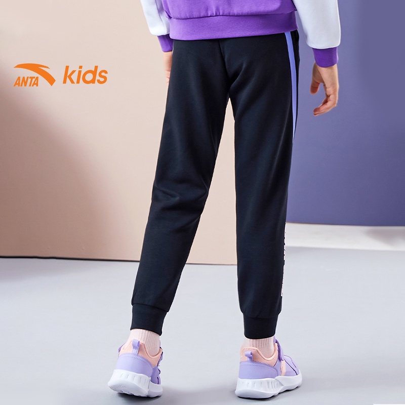 Quần dài thể thao bé gái thương hiệu thời trang Anta Kids 362135740