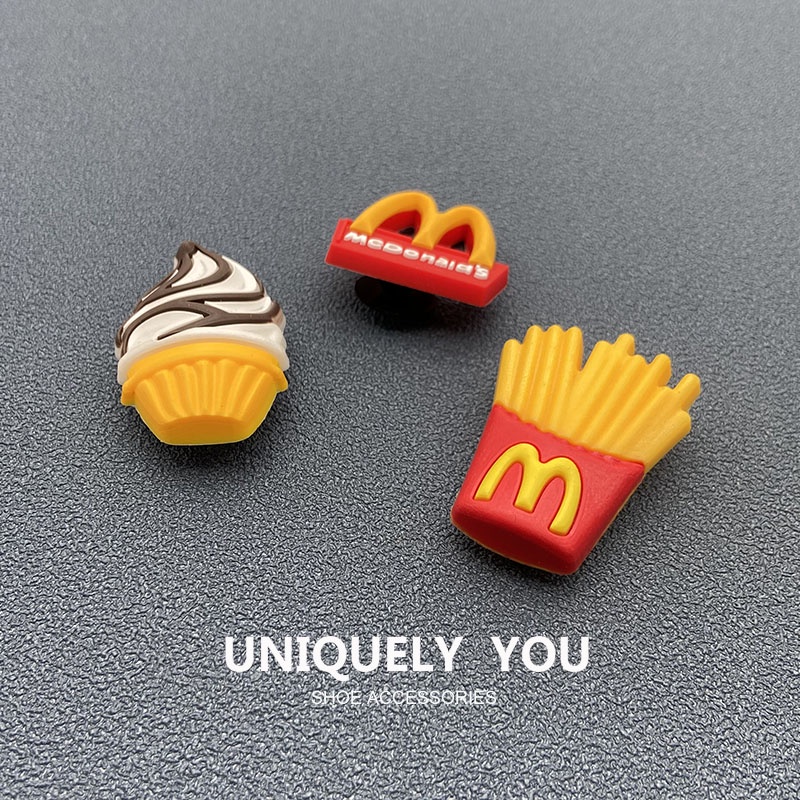 CROCS Mặt Dây Chuyền Hình Cây Kem Ốc Quế Mcdonald 'S DIY Thời Trang