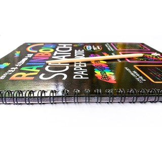 Sổ tay ma thuật khổ A4 - Rainbow scratch paper note