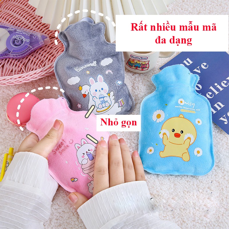 Túi chườm nóng giảm đau bụng kinh cho nữ, Túi sưởi chườm ấm bụng giữ ấm chân tay 200ml