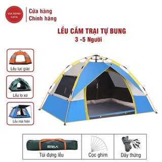 Lều cắm trại tự bung , lều du lịch phượt dã ngoại dành cho 4-6 người, chống thấm nước, chống muỗi thông gió mát mẻ