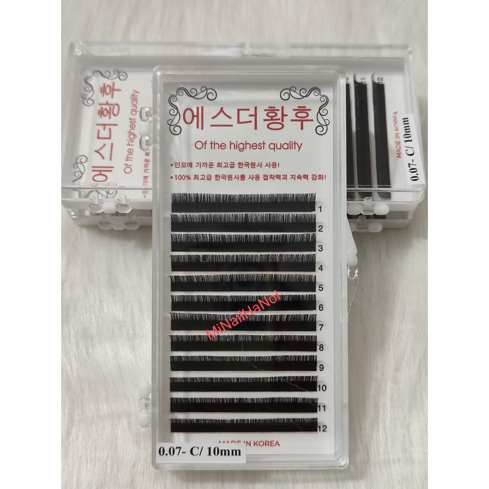Mi khay 0.07 độ cong C,CC,D,U chất silk Hàn, mềm dễ bắt keo, dùng để nối volume, classic