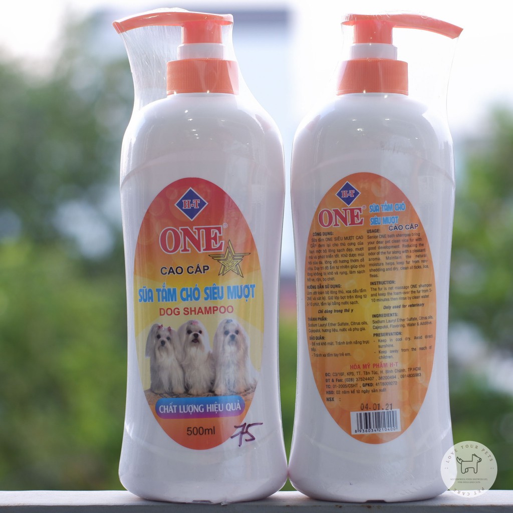 Sữa tắm chó One cao cấp, siêu mượt lông 500ml