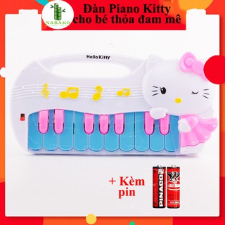 Đàn piano đồ chơi hello kitty mẫu mới cho bé phát triển kỹ năng âm nhạc với đồ chơi đàn piano phát nhạc- nabako