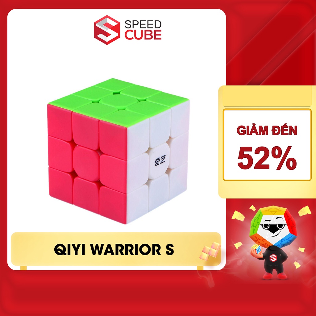 Rubik 3×3 Giá Rẻ QiYi Warrior S Stickerless Rubic 3 Tầng Không Viền – Shop Speed Cube