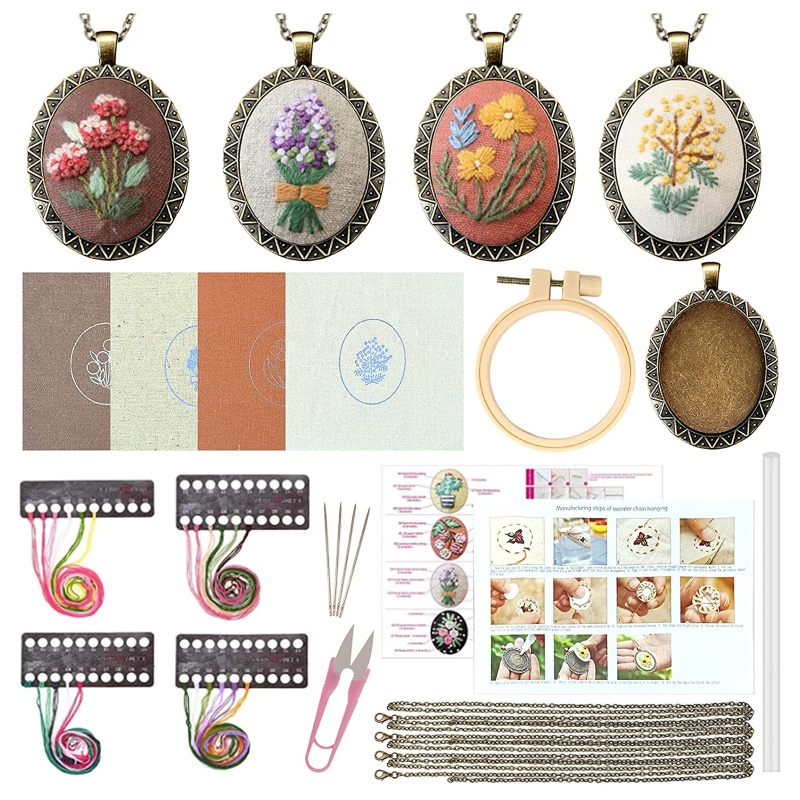 Sa Bộ 4 Phụ Kiện Thêu Tranh Chữ Thập Cho Người Mới Bắt Đầu