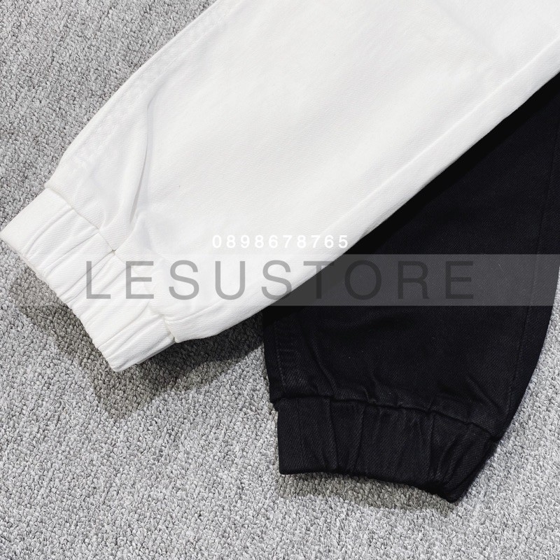 ẢNH TỰ CHỤP Quần jeans Jogger trơn 2 túi xéo