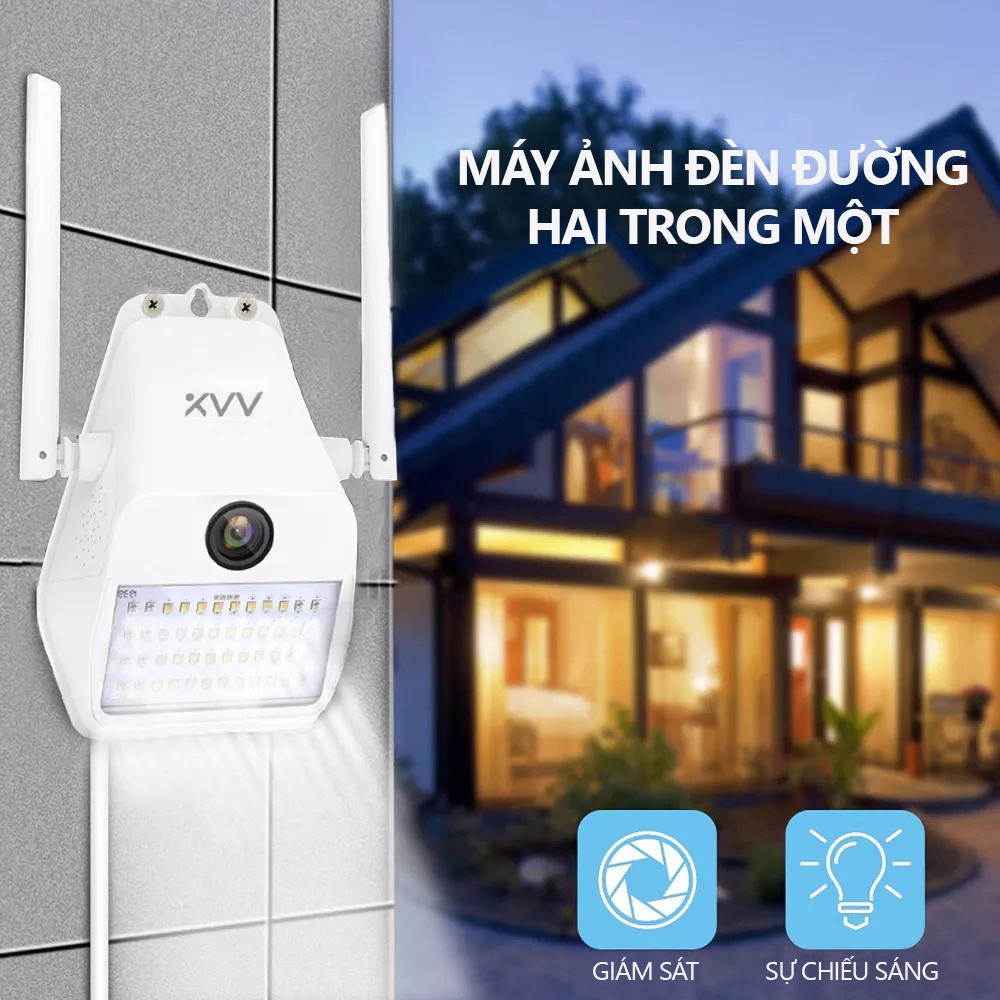 Camera Wifi Giám Sát Xiaovv By V380 D7 2MP 1080P HD Ngoài Trời Camera IP Không Dây Nhìn Ban Đêm Máy Ảnh Camera An Ninh