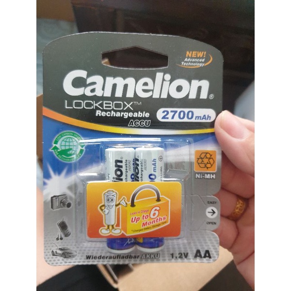Pin xạc AA CAMELION 2700mhz  hàng chính hãng 100% giá 2 viên