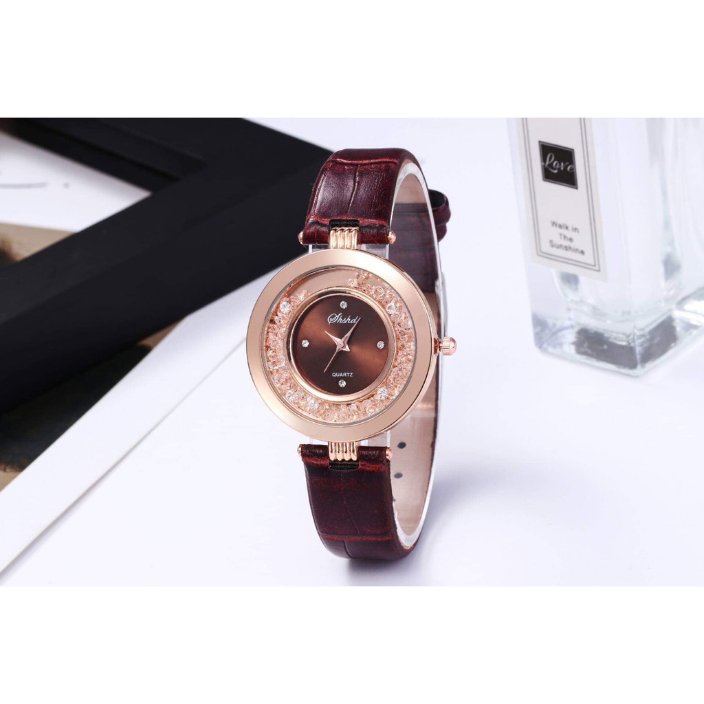 Đồng hồ thời trang nữ Shshd cườm xoay cá tính LLL612