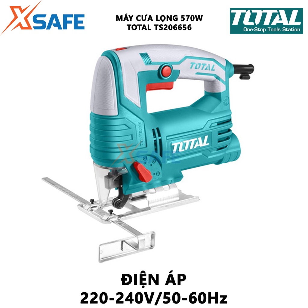 Máy cưa lọng TOTAL TS206656 công suất 570W, kèm theo lưỡi 1 cưa lọng và 1 bộ than