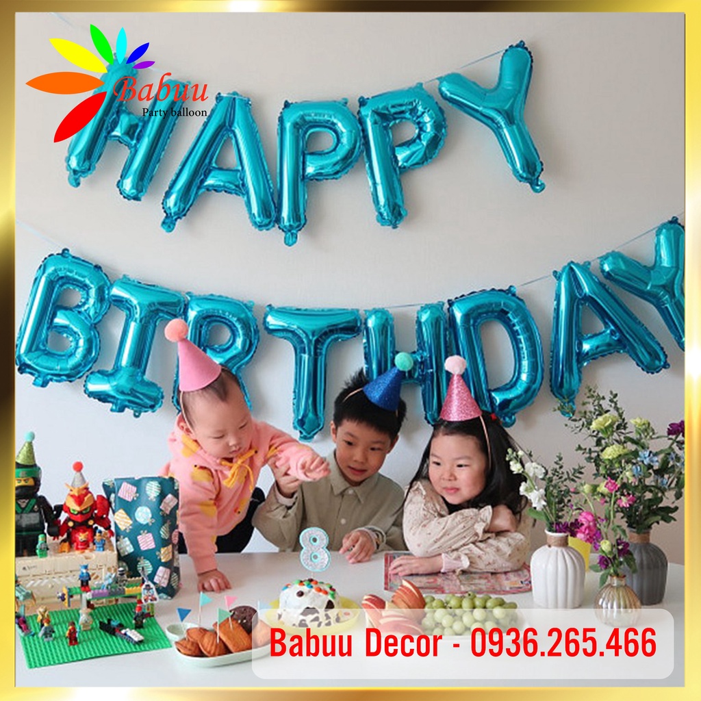 Bóng chữ Happy Birthday trang trí sinh nhật