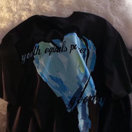 Áo Thun Dáng Rộng In Chữ Phong Cách Hip Hop Nhật Bản Thời Trang Mùa Hè Cho Nam Cỡ M-5XL