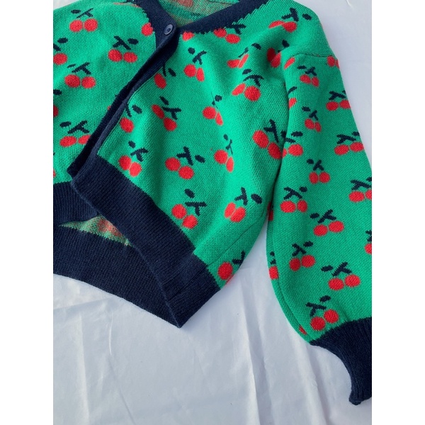 SẴN - áo len thu đông hoạ tiết cherry