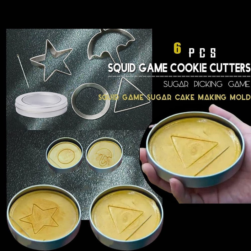 Khuôn làm kẹo đường phong cách trò chơi con mực