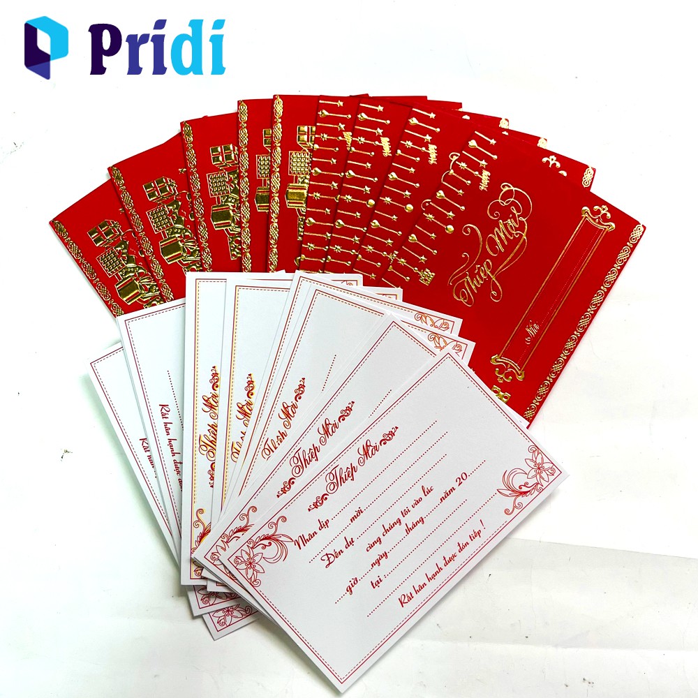 COMBO 10 Thiệp Mời Sinh Nhật, Thôi Nôi, Đầy Tháng, Tân Gia,..Pridi