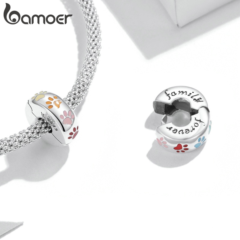 Hạt xỏ BAMOER bằng bạc 925 4.5mm làm trang sức thời trang