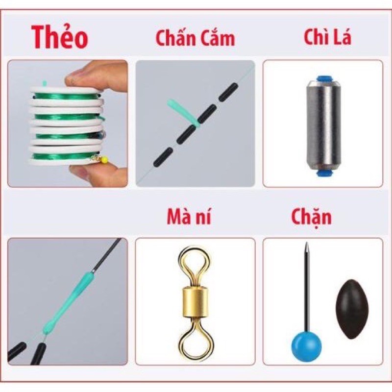 Dây trục câu đài buộc sẵn đầy đủ các kích thước, cước câu, DAY-CUOC-03