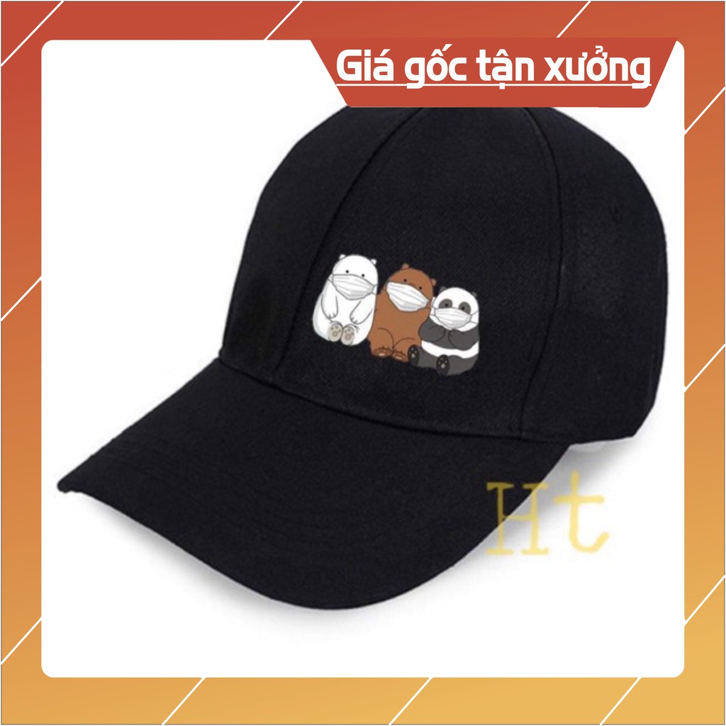 Mũ lưỡi trai in gấu HT12