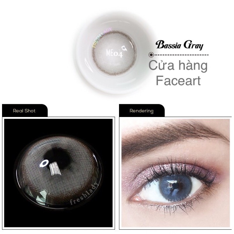 2 Cái lens Tây neon- Contact Lens màu xám tự nhiên / xanh lá / xanh dương / Hồng / nâu - dùng 12 tháng / dùng 1 lần