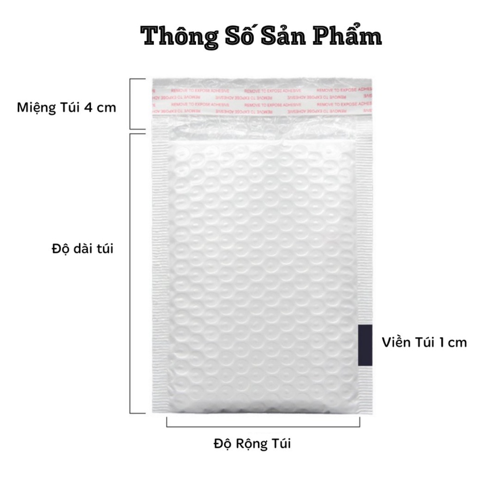 Combo 10 chiếc Túi gói hàng chống sốc bóng khí đóng gói hàng hóa an toàn nhiều kích thước, túi đóng hàng bóng khí