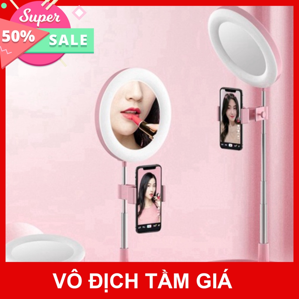 (Sale) Đèn Livestream Gấp Gọn, Đèn Led, Đèn Chỉnh 3 Màu,Có Gương Trang Điểm. Livestream, Tiktok, Bigo, FB P TGPK8999