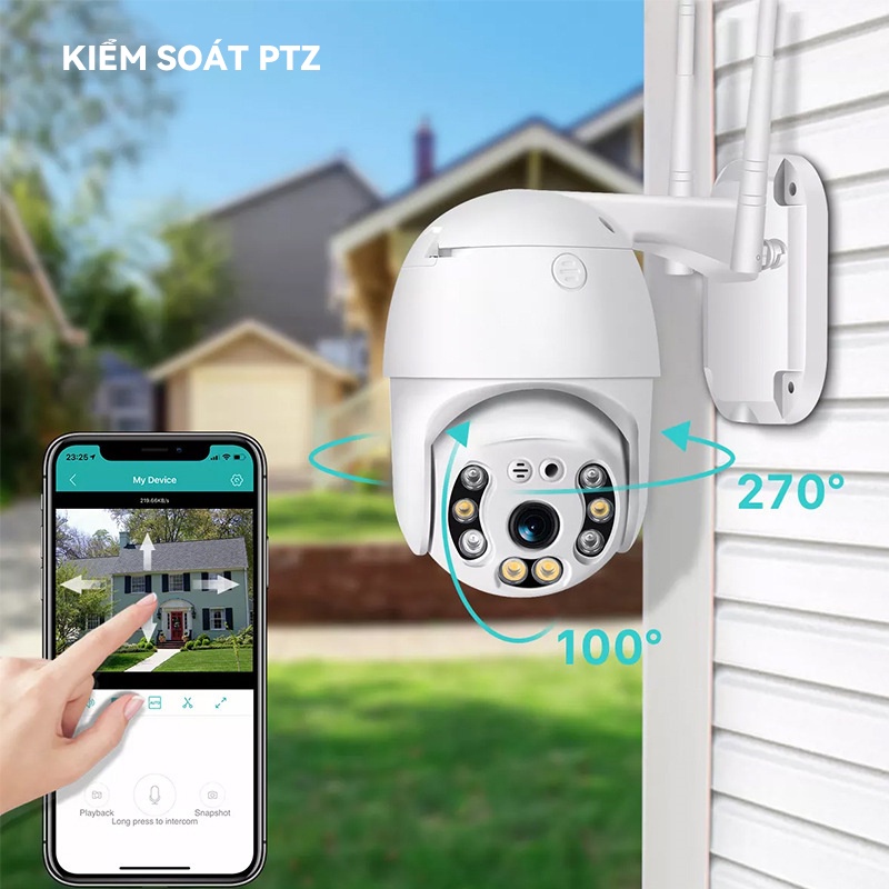 Camera V380 P2 PRO 5MP 1920P HD Wifi Không Dây Camera An Ninh IP Thông Minh Máy Ảnh Ngoài Trời Chống Thấm Đèn Treo Tường