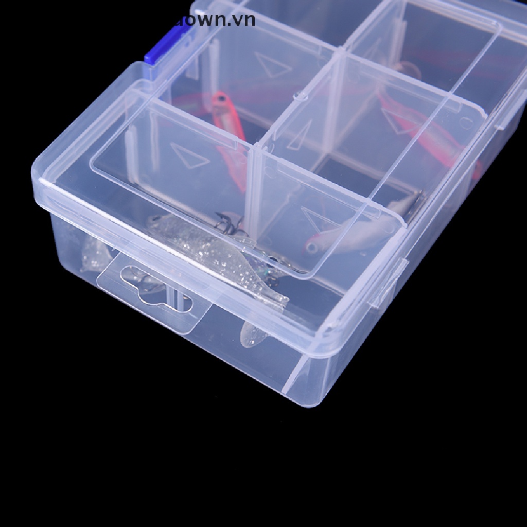 Everthinggooddown 1 Hộp Đựng Mồi Câu Cá 6 Ngăn Lớn Ốp