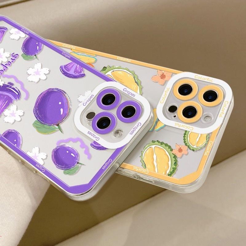 Ốp Điện Thoại Silicon Mềm Trong Suốt Họa Tiết Trái Cây Hoạt Hình Cho Iphone 13 12 11 Pro MAX X XS MAX XR 6 7 8 Plus