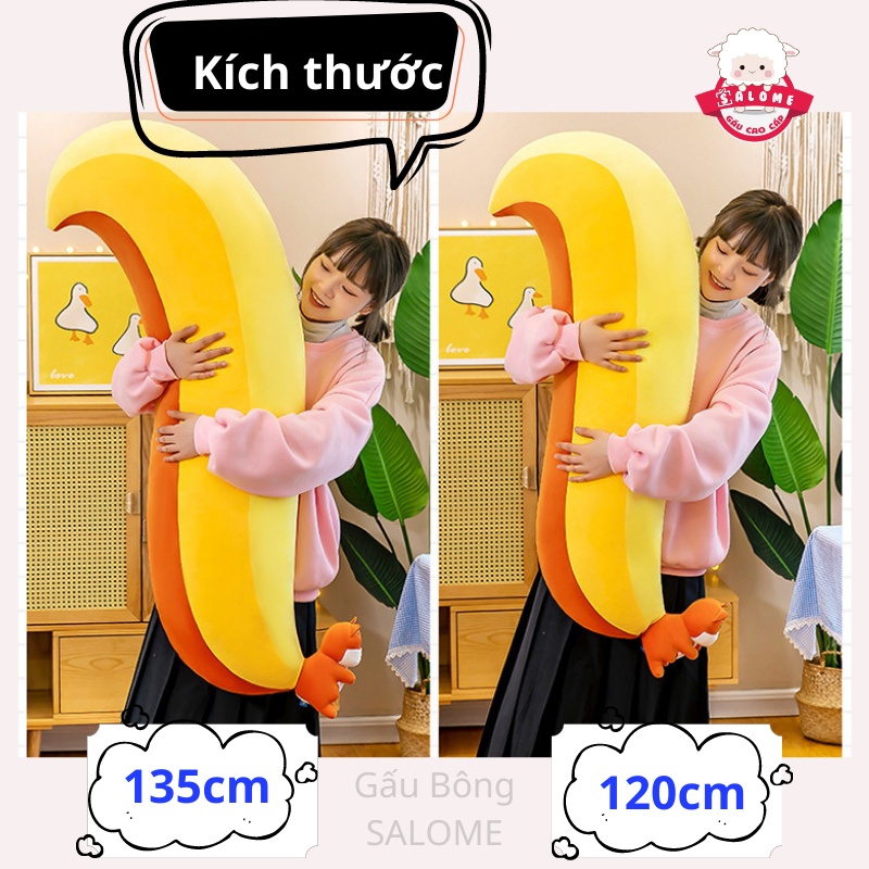 Gấu Bông Sóc Đuôi To SALOME, Thú Ôm Sóc Chuột Khổng Lồ Cao Cấp