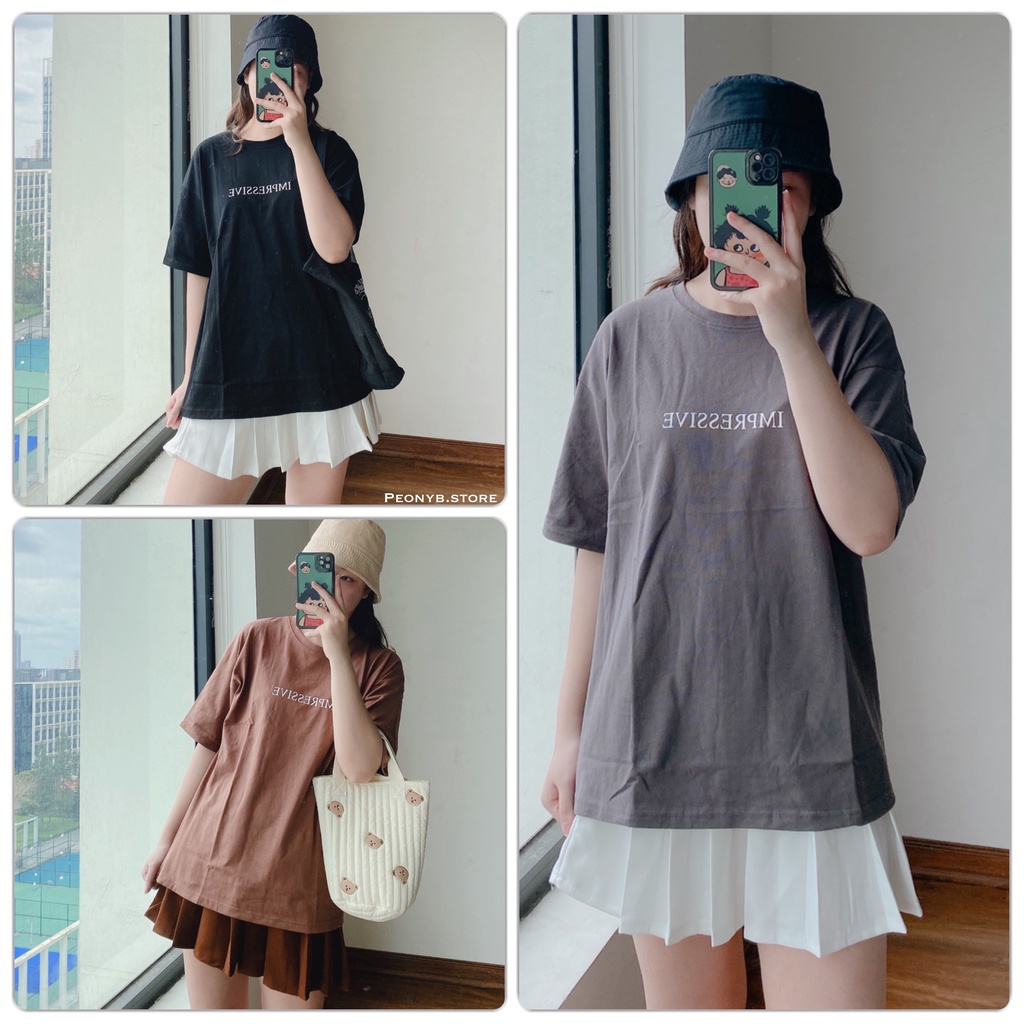 Áo Thun 3158 Impressive PEONYB Unisex [FREESHIP]  Phông form rộng tay lỡ in chữ vintage đường phố hànq uốc Ulzzang