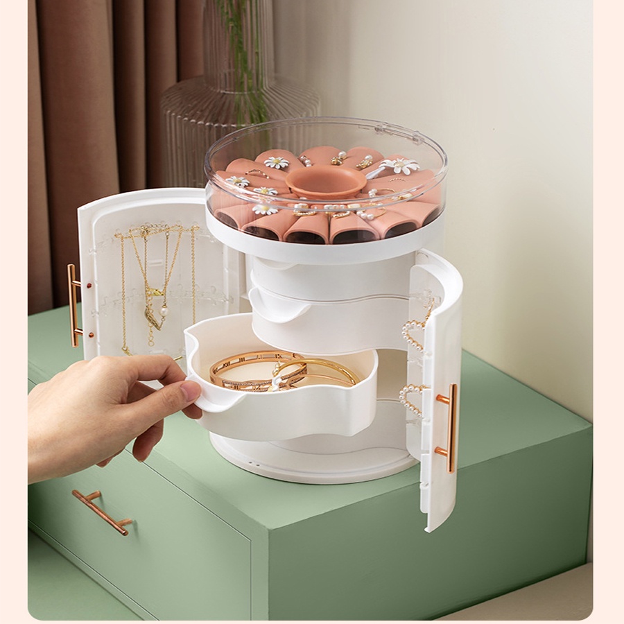 Hộp đựng phụ kiện trang sức, hộp đựng trang sức nhiều lớp chống bụi, phụ kiện trang sức