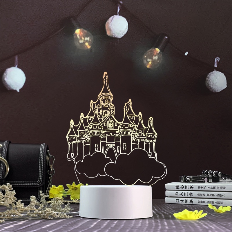 Đèn Ngủ 3d Họa Tiết Hoạt Hình Tiết Kiệm Năng Lượng Có Cổng USB