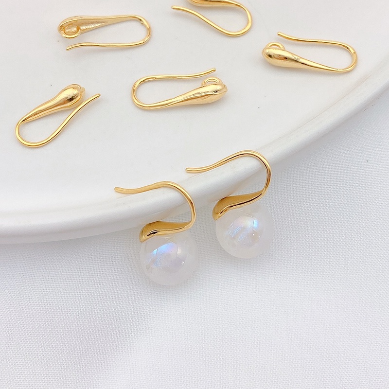 Cặp Bông Tai diy Bằng Đồng Mạ Vàng 18K Hình Chiếc Lá Xinh Xắn