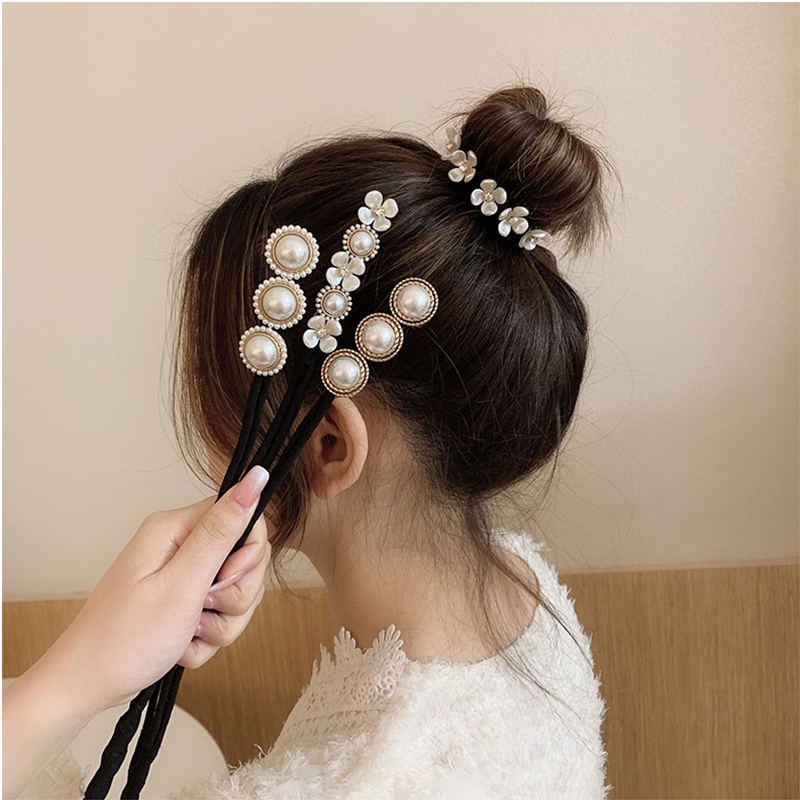 Dụng cụ búi tóc đính hạt ngọc trai nhân tạo xinh xắn thời trang dành cho nữ