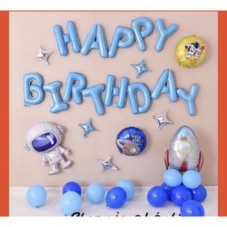 Bộ bóng happy birthday chủ đề phi hành gia mm00