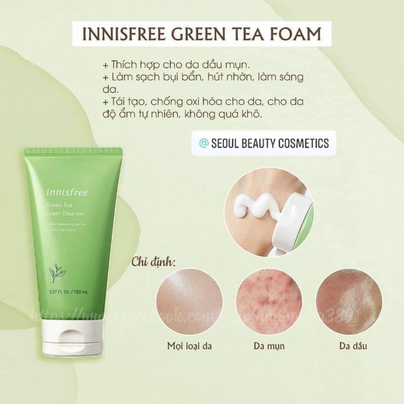 Sữa rửa mặt trà xanh