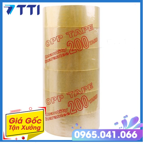 Băng Keo 200yard màu Trong/Đục, 1 cây gồm 6 cuộn