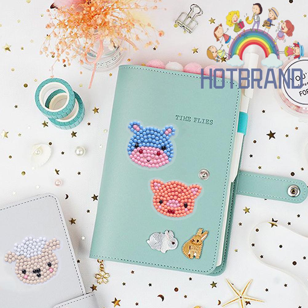 Bộ 12 Tranh Đính Đá Tự Làm Hình Động Vật Dễ Thương Cho Bé