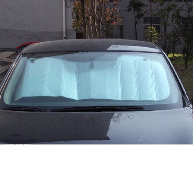Che nắng ô tô sử dụng cho kính lái phía trước chất liệu xốp tráng bạc lắp trong xe kích thước 140x70cm mitauto